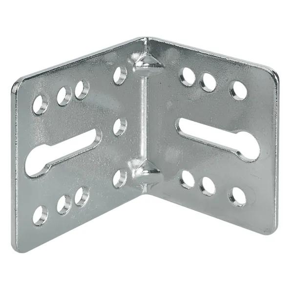 Universal bracket, steel, with 2 keyholes