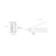 Silicone profile FlexLine, for 8mm LED strip, 5m, white