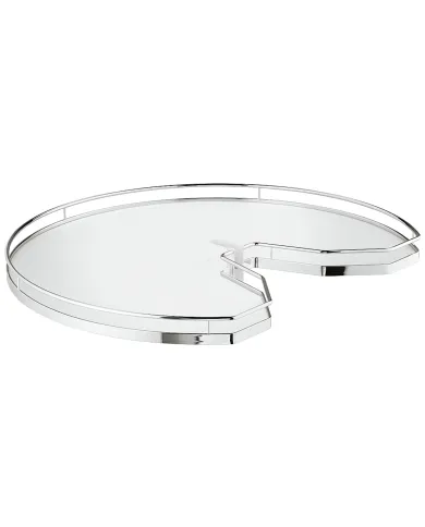 Three quarter circle carousel shelf, corner cabinet