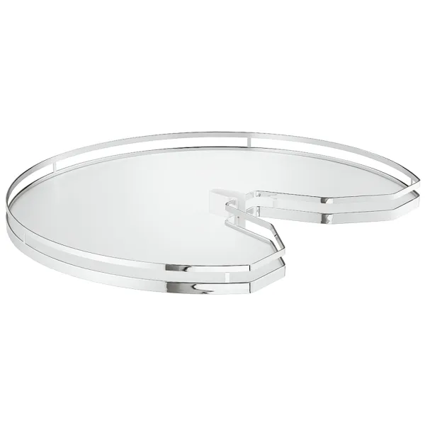 Three quarter circle carousel shelf, corner cabinet