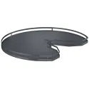 Three quarter circle carousel shelf, corner cabinet