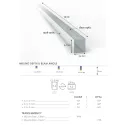 Silicone light diffuser FlipLens, for 3mm COB LED strip, 10m, white