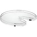 Three quarter circle carousel shelf, corner cabinet