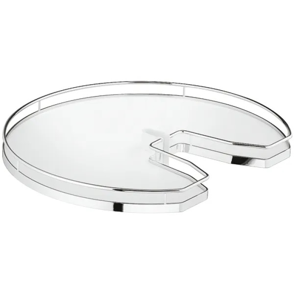 Three quarter circle carousel shelf, corner cabinet
