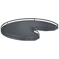 Three quarter circle carousel shelf, corner cabinet