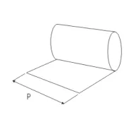 Insert mat, rubber, Water Protection W600mm white