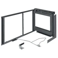 Pivoting extension fitting, corner cabinet pivoting extension fitting
