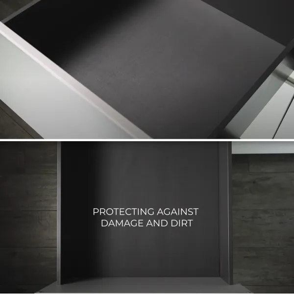 Insert mat, rubber, Fabric W480mm black