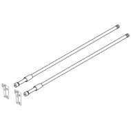 Paaukštinimas šoninis stalčiui METALBOX L500mm, kremas