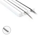 Silicone light diffuser FlipLens, for 3mm COB LED strip, 10m, black