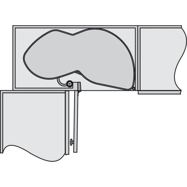 Set of shelves, Kesseböhmer LeMans Corner cabinet half circle carousel fitting