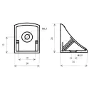 Universal corner connector, single, white