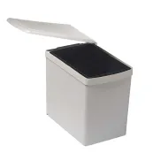 Šiukšliadėžė tvirtinama prie fasado 230x353mm, H333mm, 16l pilka