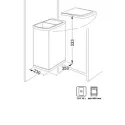Wastebin, mounts to cabinet side or rear wall, 230x353mm H333mm 16l gray