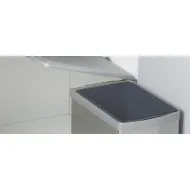 Wastebin, mounts to cabinet side or rear wall, 230x353mm H333mm 16l gray