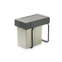 Pull-out wastebin, full extension, 21l brown