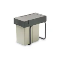 Pull-out wastebin, full extension, 21l brown