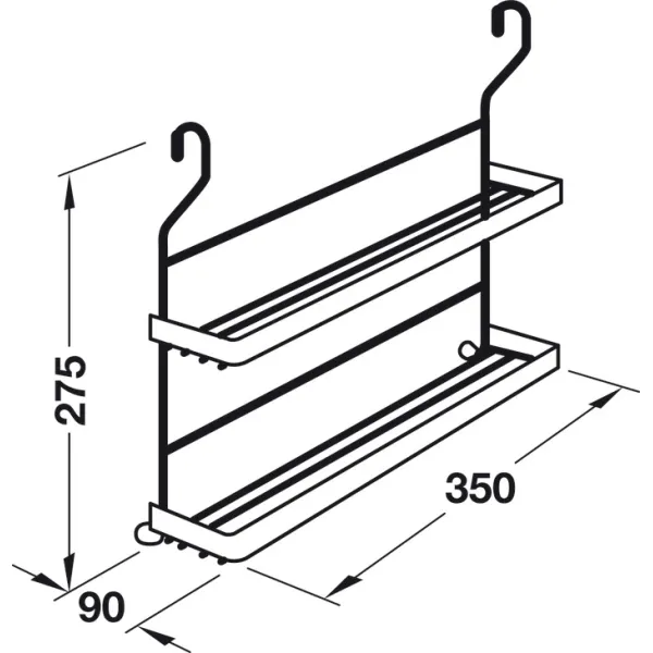 Spice rack, Steel railing system