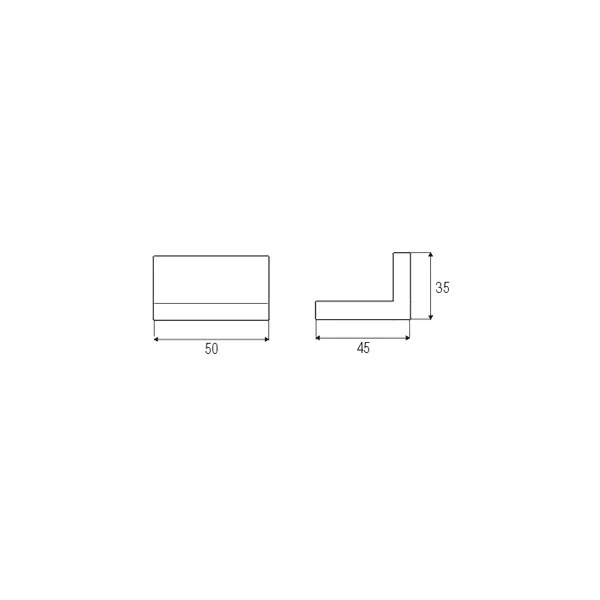 Cabinet hanger, L type, white
