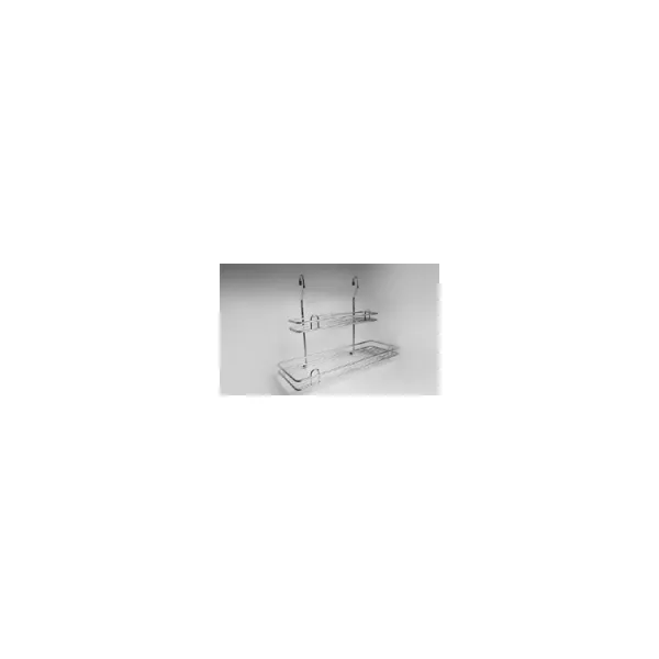 Rack, straight, double, matt chrome