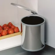 Wastebin 277x277mm H355mm stainless steel