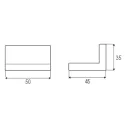 Cabinet hanger, L type, dark brown