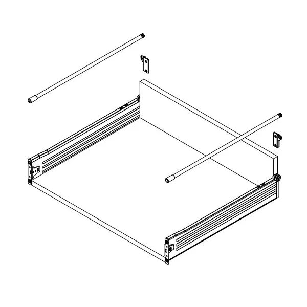Paaukštinimas šoninis stalčiui METALBOX L550mm, balta