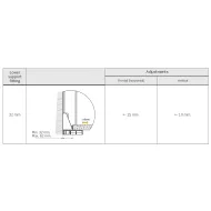Lower support fitting 32mm, zinc-plated, for ATLAS hanging system