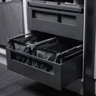 Collector with frame Handy, 440x270mm, H220mm, silver/dark grey