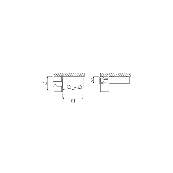 Cabinet hanger, adjustable, left, white