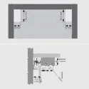 Cabinet hanger, adjustable, left, white