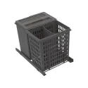Pull out waste bin Select Basic Eco, W400mm, dark grey
