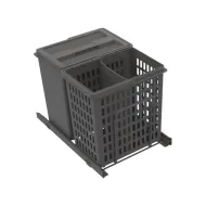 Pull out waste bin Select Basic Eco, W400mm, dark grey