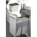 Šiukšliadėžė pakabinama ant durelių/fasadų, su dangteliu, 5l pilka