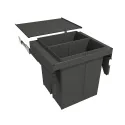 Šiukšliadėžė ištraukiama 580EVO Line, P600mm, Ø502mm, H529mm, 2x40l, antracitas