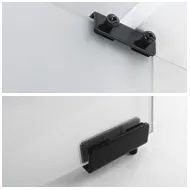 Glass hinge U type nickel