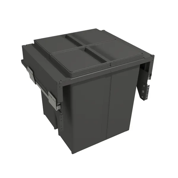 Šiukšliadėžė ištraukiama 580PLUS Line, P600mm, Ø502mm, H368mm, 2x30l, antracitas
