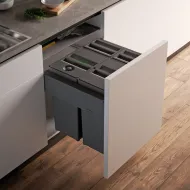 Šiukšliadėžė ištraukiama 580PLUS Line P600mm, Ø502mm, H463mm, 2x8+2x29l, antracitas