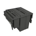 Pull-out wastebin 580PLUS Line, W600mm, Ø502mm, H463mm, 2x8+2x29l, orion grey