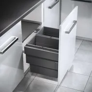 Two compartment waste bin, Double Bin, Hailo Cargo Synchro