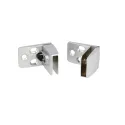 Set of hinges, SQUARE II, for glass/wood, matt chrome