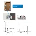 Hinge for glass universal SEE ME intermediate matt chrome