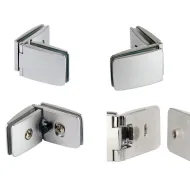 Hinge for glass universal SEE ME intermediate matt chrome