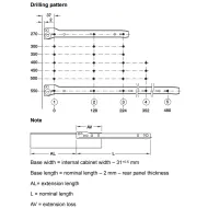 Drawer side runner system, single-walled, Häfele Matrix Box Single A25, single extension, height 118mm