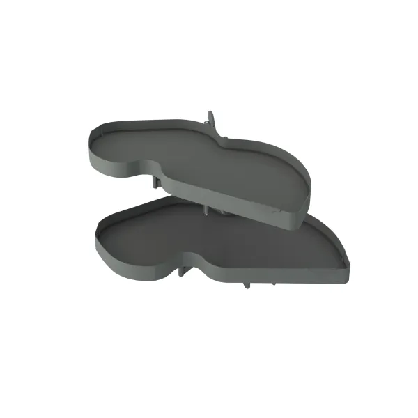 Rotating full extraction shelves Combi's 2 Ikona/Hyper, for corner unit, 450mm, right, anthracite