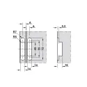 Hinge KUBIKINA 6100, for wood thickness from 18mm, for concealed mounting, 180°, white