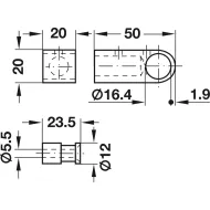 Tube holder, Kesseböhmer Linero, railing system