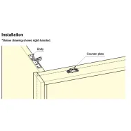 Door damper, hidden, right
