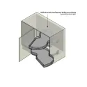 Rotating full extraction shelves Combi's 2 Ellite, for corner unit, 500mm, right, titanium
