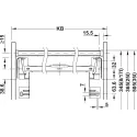 Šiukšliadėžė ištraukiama 4 dalių MP600 L500mm, H345mm, 2x17l 2x8l pilka